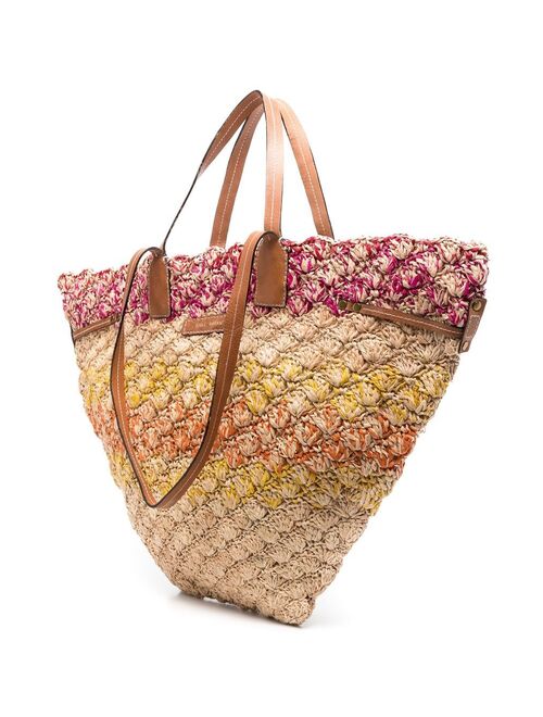 Isabel Marant Coiba raffia-embellished tote bag