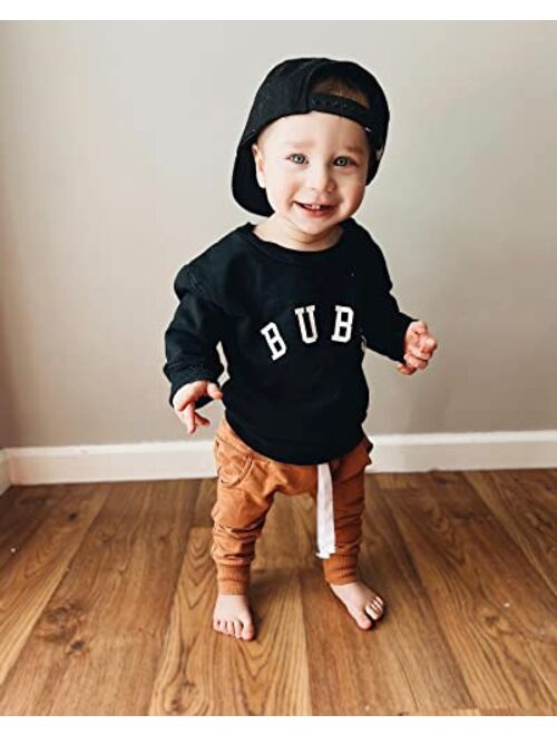 YOKJZJD Infant Toddler Baby Boy Fall Winter Outfits Letter Pullover Sweatshirt Long Sleeve T-Shirt Top Pants Clothes Set