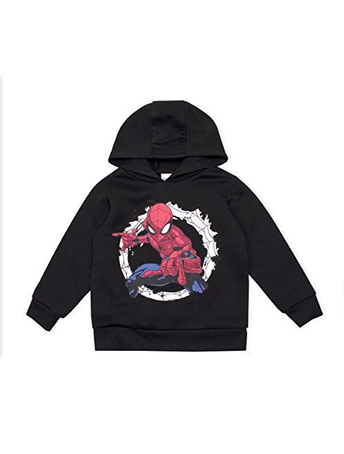 Marvel Spiderman Boys 2 Pack Hoodie for Toddler and Little Kids Red/Black
