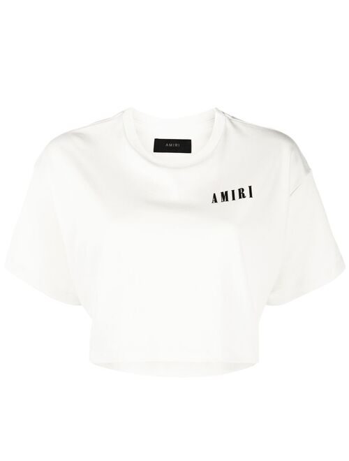 AMIRI logo-print cropped T-shirt