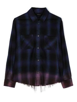 KIDS plaid button-front shirt