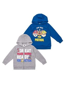 Nickelodeon Paw Patrol Boys' 2 Pack Hooded Sweatshirt for Toddler and Little Kids Navy/Grey or Navy/White
