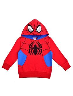 Spiderman or Hulk Boys Hoodie for Toddler, Little and Big Kids Red or Green