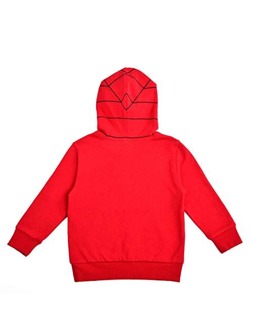 Marvel Spiderman or Hulk Boys Hoodie for Toddler, Little and Big Kids Red or Green
