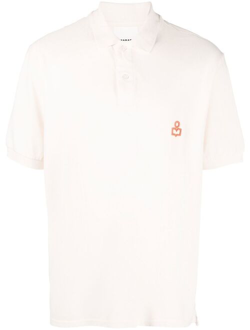 Isabel Marant embroidered-logo short-sleeved polo shirt