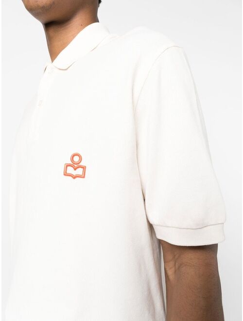 Isabel Marant embroidered-logo short-sleeved polo shirt