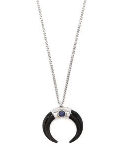 horn chain-link pendant necklace
