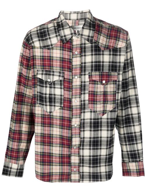 Isabel Marant checked organic-cotton shirt