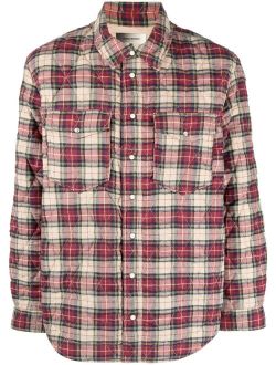 checked quilted cotton shirt