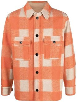 button-up checked jacket