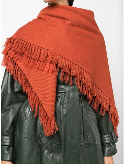 Isabel Marant Zila fringed cashmere-wool scarf