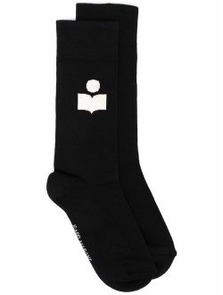 logo knit socks