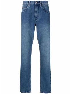 mid-rise slim-fit jeans
