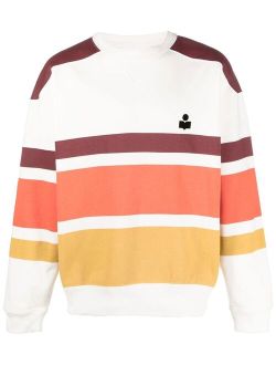 Meyoan logo-print striped sweatshirt