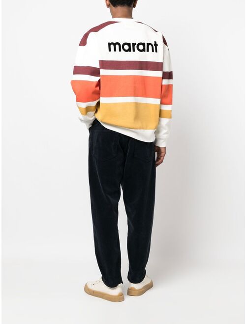 Isabel Marant Meyoan logo-print striped sweatshirt