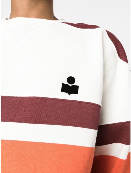 Isabel Marant Meyoan logo-print striped sweatshirt