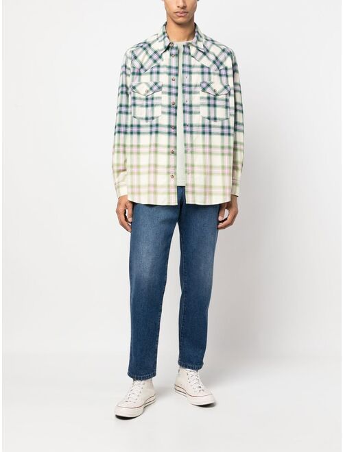 Isabel Marant gradient-effect checked shirt
