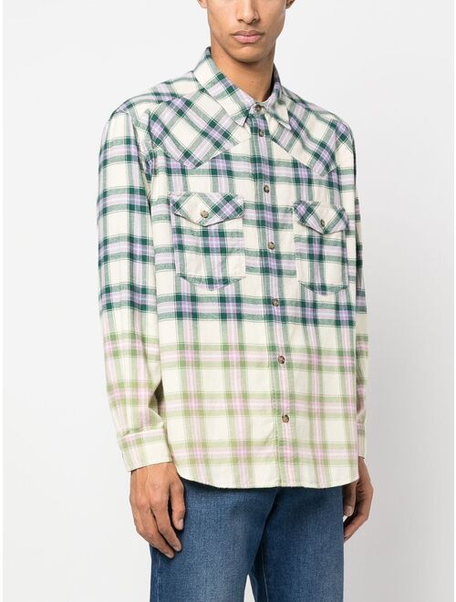 Isabel Marant gradient-effect checked shirt