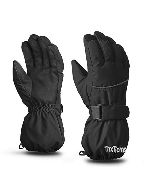 ThxToms Kids Warm Gloves Winter Waterproof Snow Gloves for Ourdoor Sports, Toddler Bulky Ski Gloves for Boys Girls