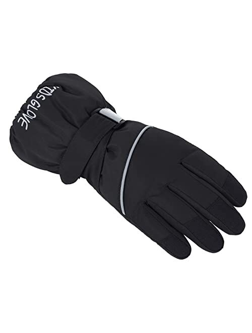 American Trends Kids Waterproof Winter Gloves Warm Snow Gloves Boys Girls Ski Gloves Toddler Mittens Windproof