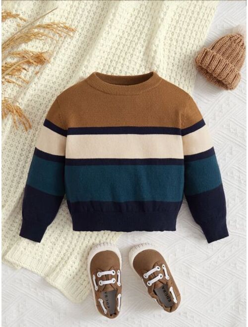 SHEIN Baby Color Block Sweater