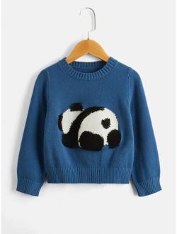 Toddler Boys Panda Pattern Sweater