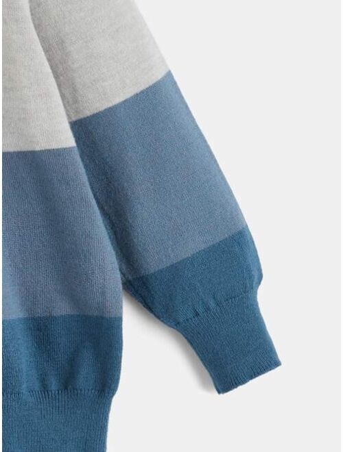 Shein Toddler Boys Color Block Sweater