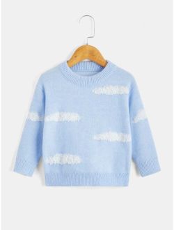 Toddler Boys Cloud Pattern Sweater