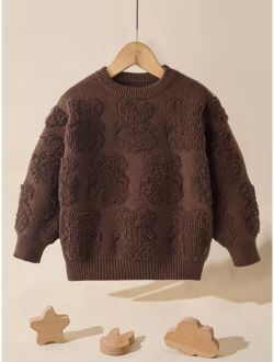 Toddler Boys Solid Crew Neck Sweater