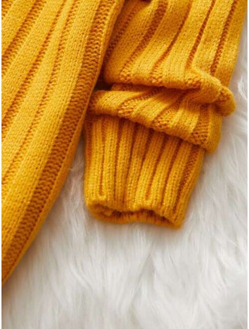 Shein Boys Solid Turtleneck Sweater