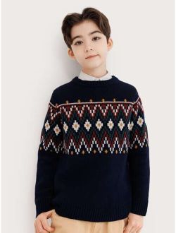 Boys Christmas Pattern Sweater