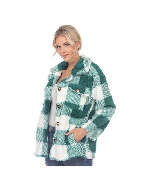 Women's White Mark Plaid Shacket