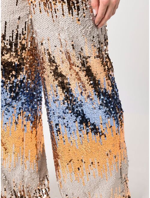 Philipp Plein Gothic Plein sequin wide trousers