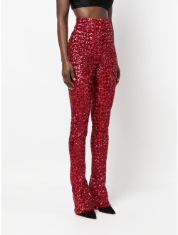Genny sequin flared trousers