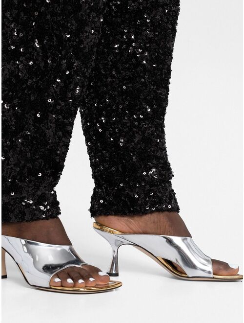 ROTATE sequin design tapered trousers