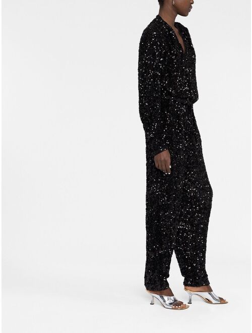 ROTATE sequin design tapered trousers