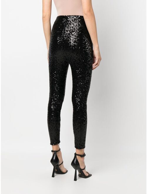 PINKO slim-cut sequin-embellished trousers