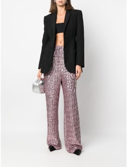 sequin-embellished wide-leg trousers
