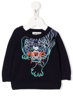 Kids Seasonal-Tiger embroidered jumper