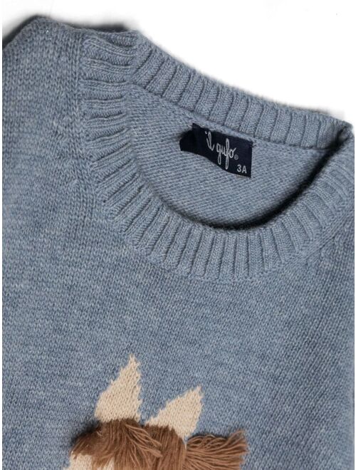 Il Gufo Horse Tricot knitted jumper