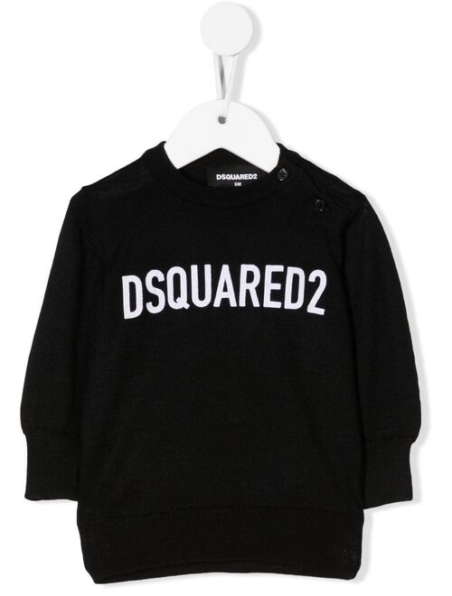 Dsquared2 Kids logo-print fine-knit jumper