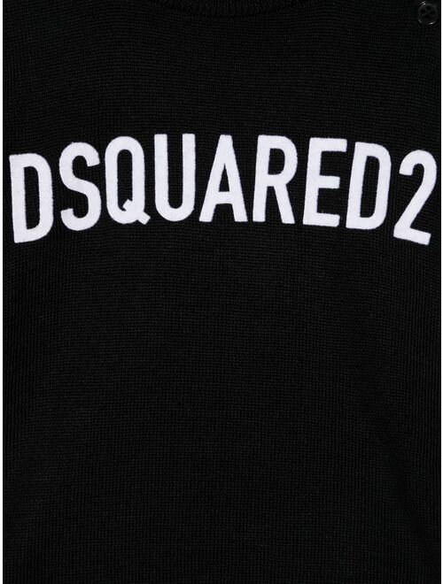 Dsquared2 Kids logo-print fine-knit jumper