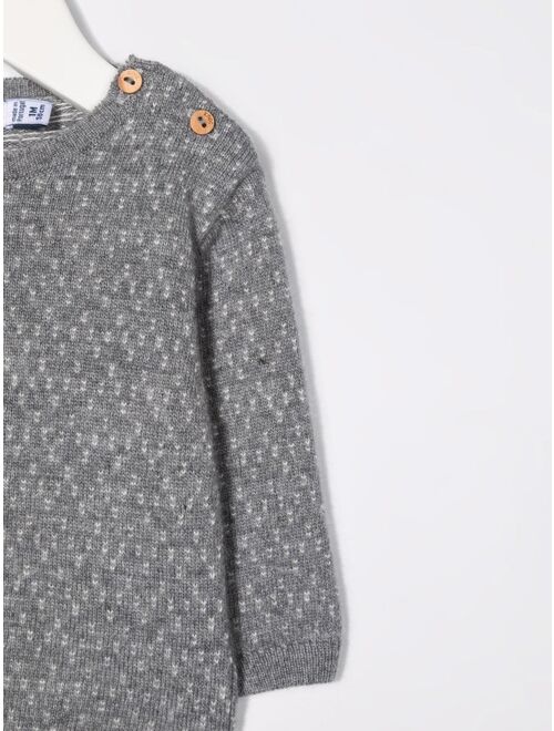 Knot patterned-jacquard jumper