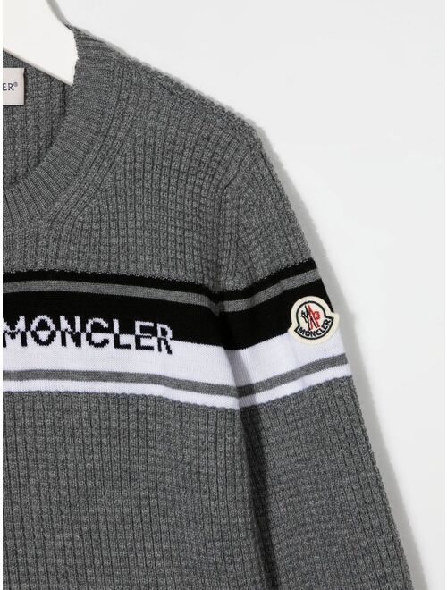 Moncler Enfant logo-detail knit jumper