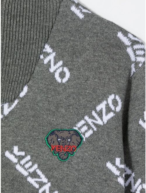 Kenzo Kids logo-embroidered jumper