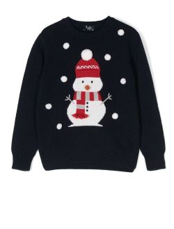 Il Gufo snowman-knit jumper