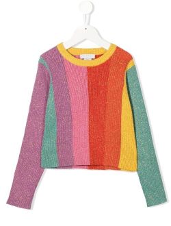 Kids rainbow striped sweater