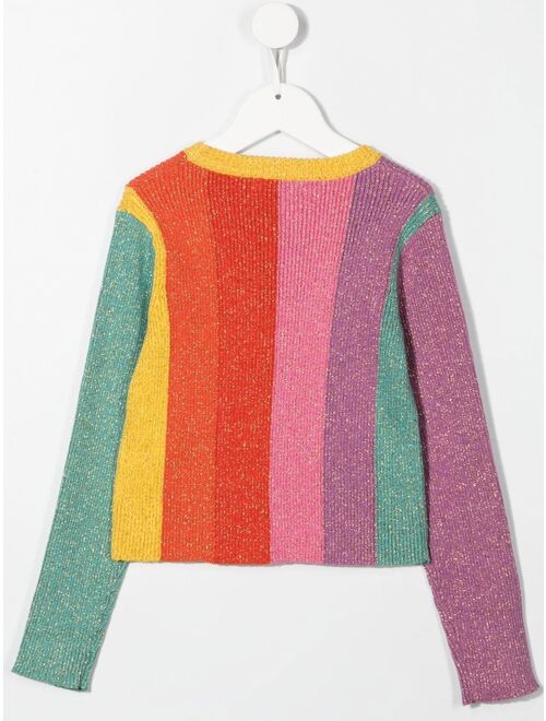 Stella McCartney Kids rainbow striped sweater