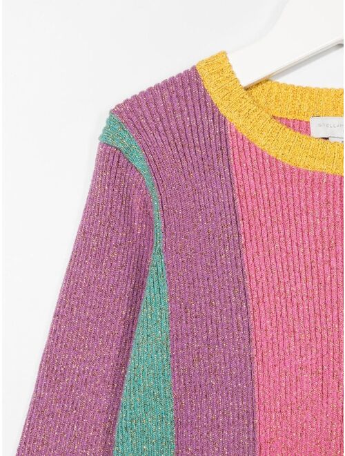 Stella McCartney Kids rainbow striped sweater