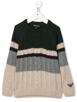 Kids cable-knit jumper